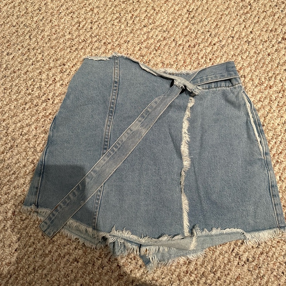 These Three Denim Skort
